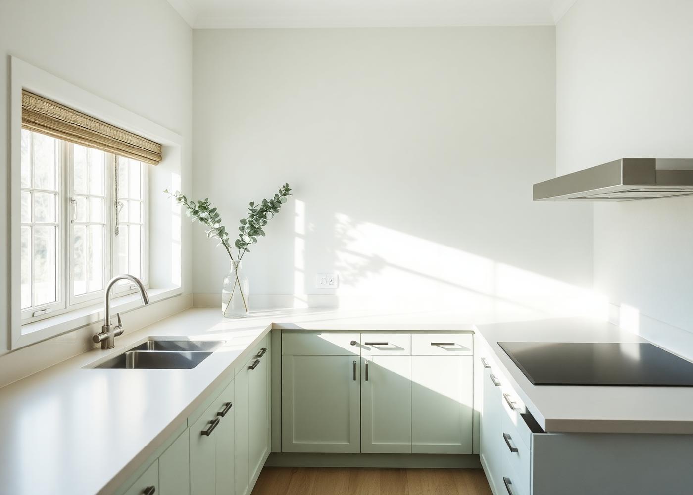 Bright minimal kitchen freshly cleaned